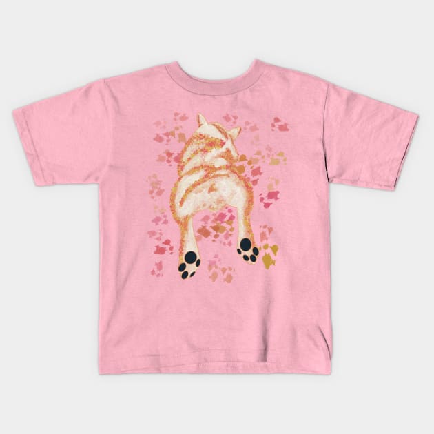 The full color of back side and ball of dog Kids T-Shirt by Pllab